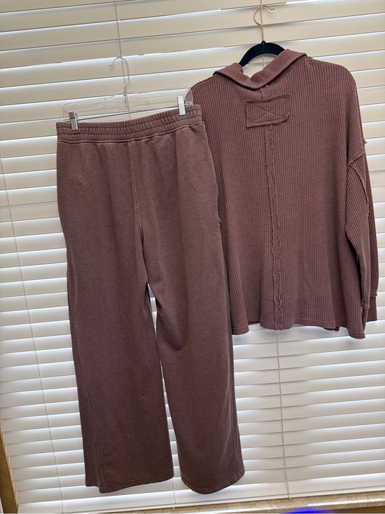 rae mode Pants - Rae-Mode Amazingly Soft Waffle-Knit Lounge Joggers & Matching Top in Dusty Mauve